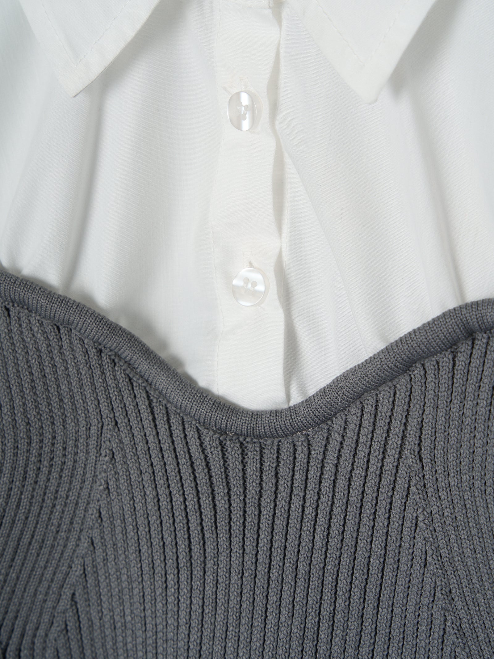 ニットビスチェドッキングシャツ