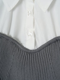 ニットビスチェドッキングシャツ