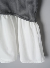 ニットビスチェドッキングシャツ