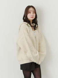 フードニットプルオーバー