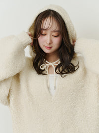 フードニットプルオーバー