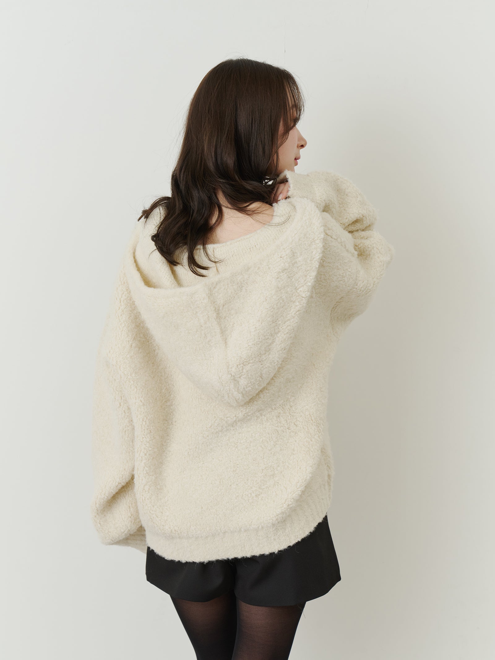 フードニットプルオーバー