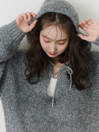 フードニットプルオーバー