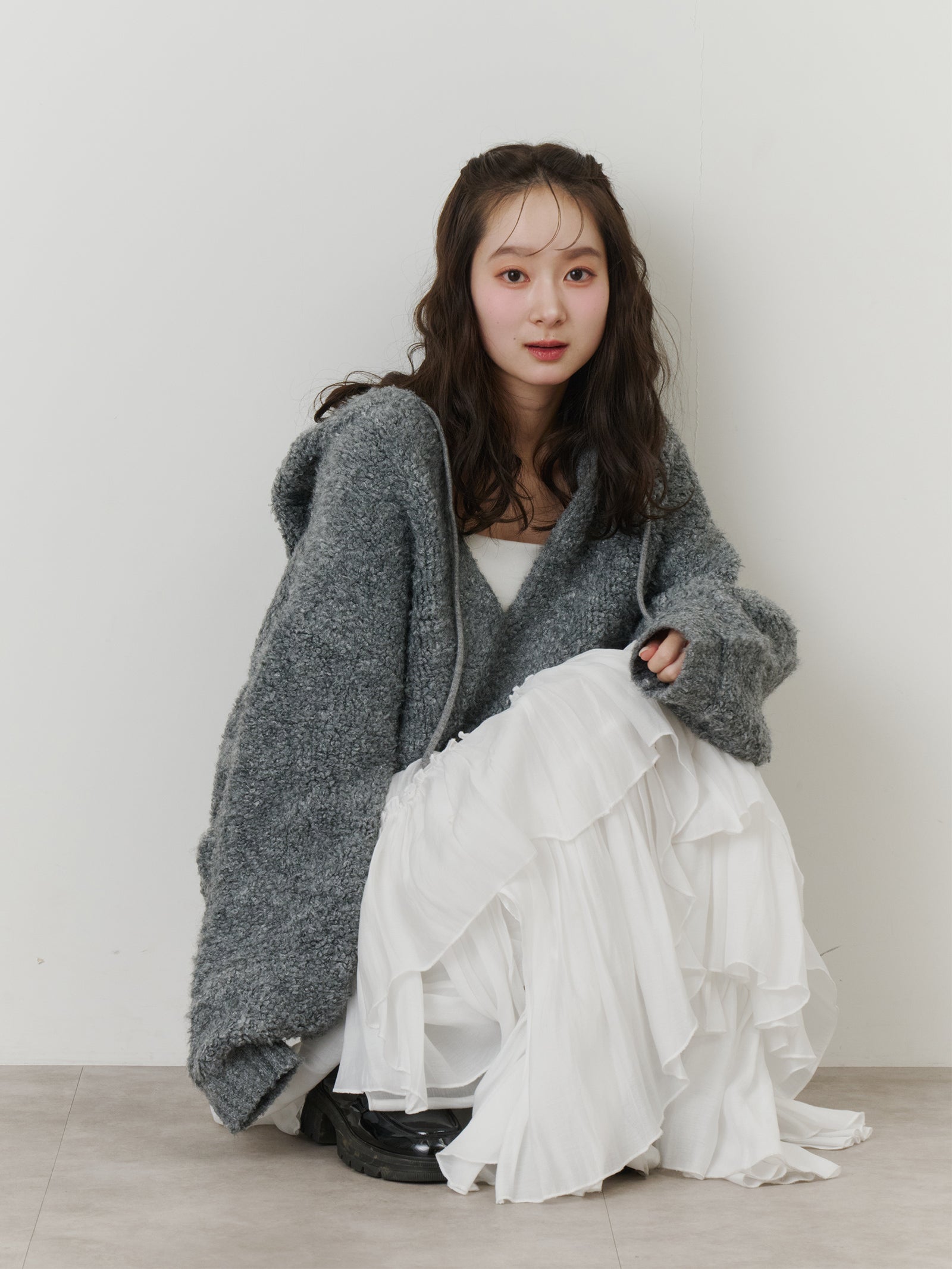 フードニットプルオーバー