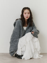 フードニットプルオーバー