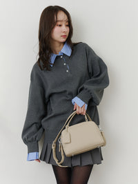 シャツドッキングポロニット