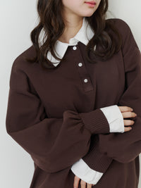 シャツドッキングポロニット