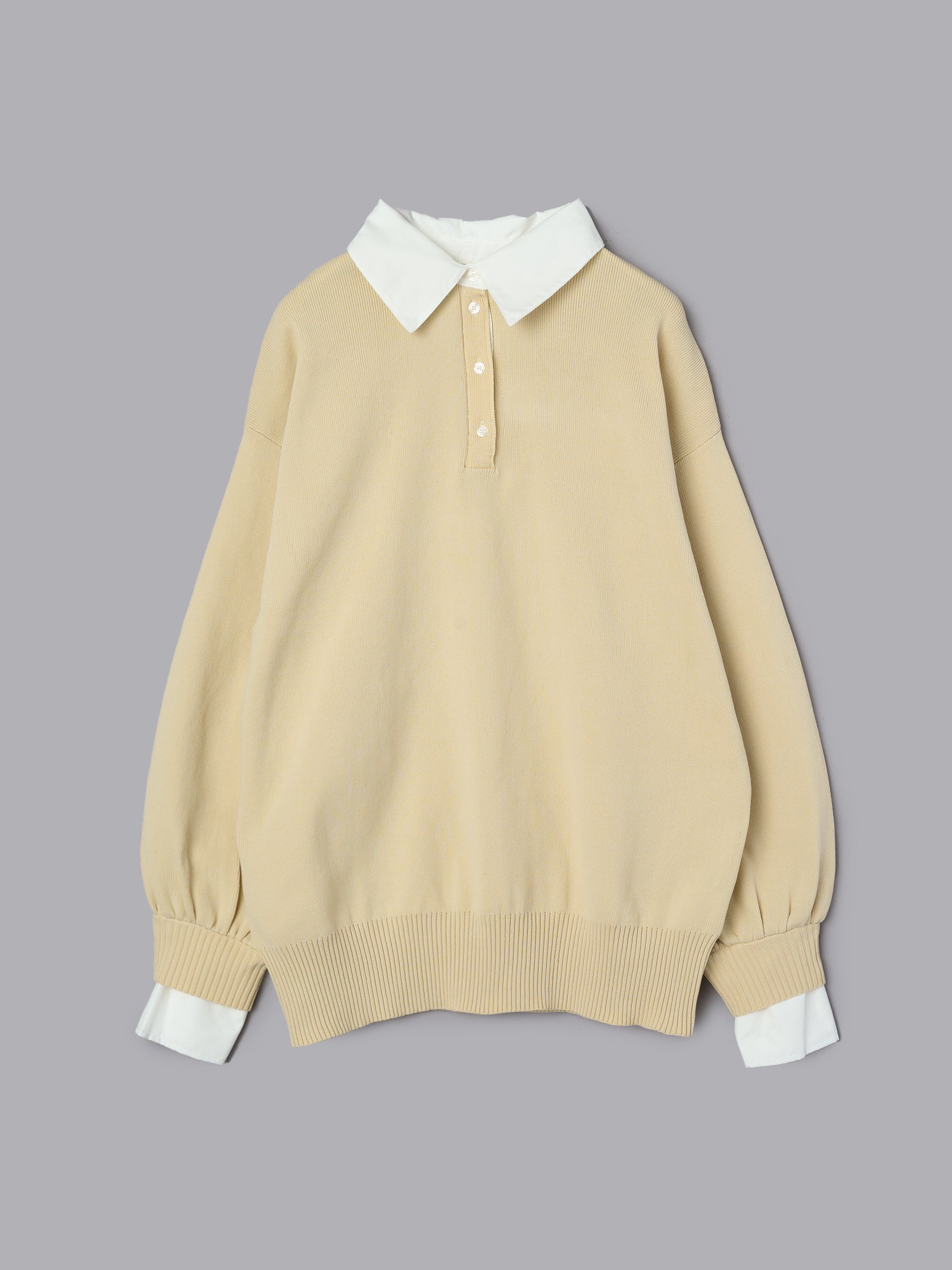 シャツドッキングポロニット