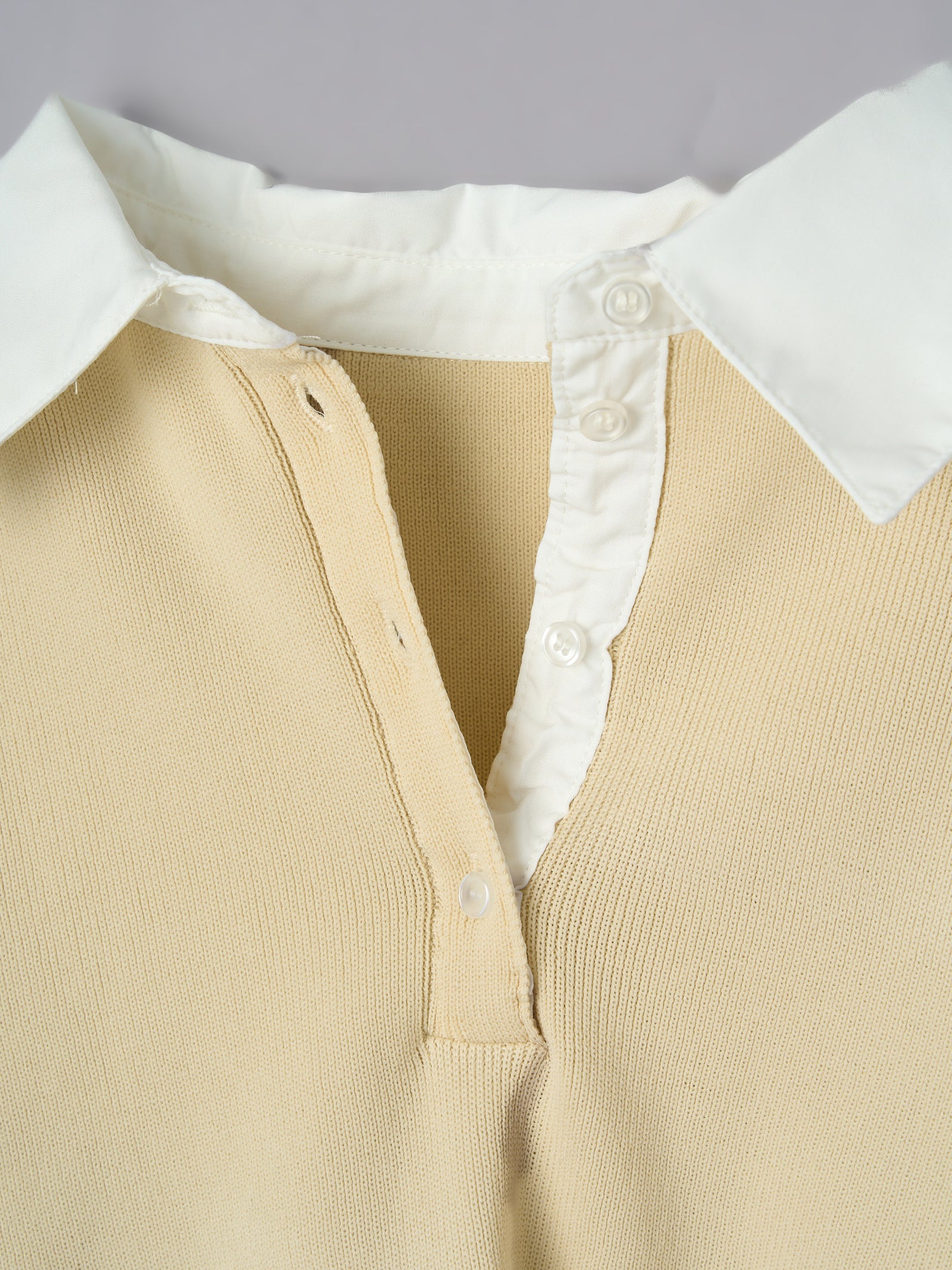 シャツドッキングポロニット