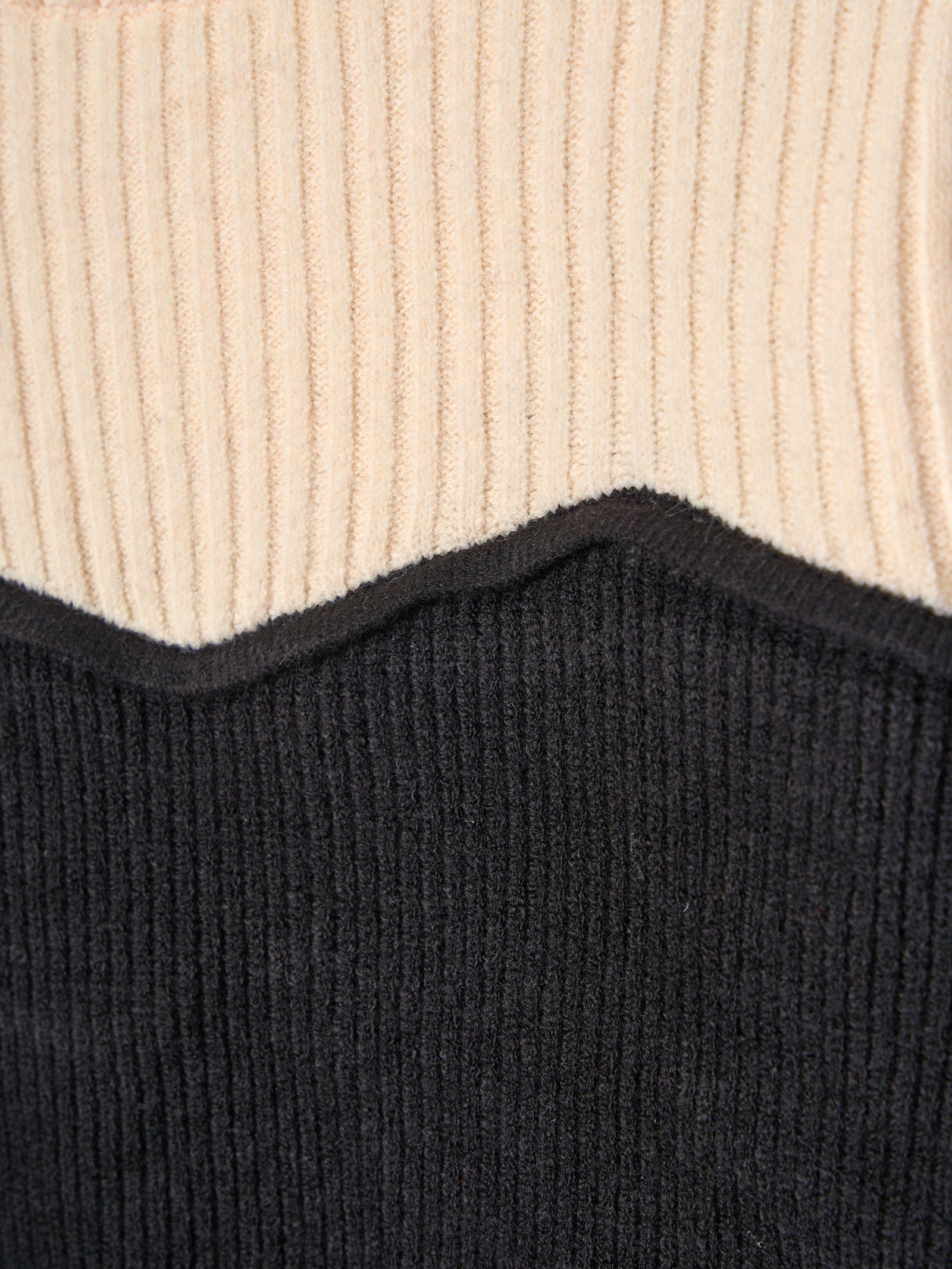 バイカラードッキングニット