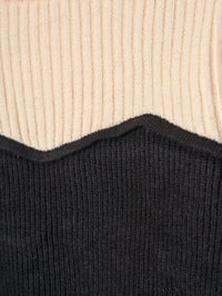 バイカラードッキングニット