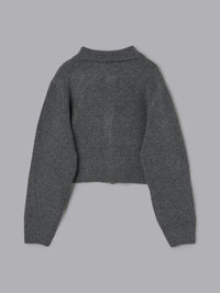 クロップドニットカーディガン[セットアップ可能]