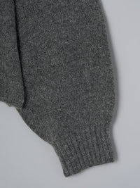 リブカラーペプラムニット