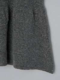 リブカラーペプラムニット