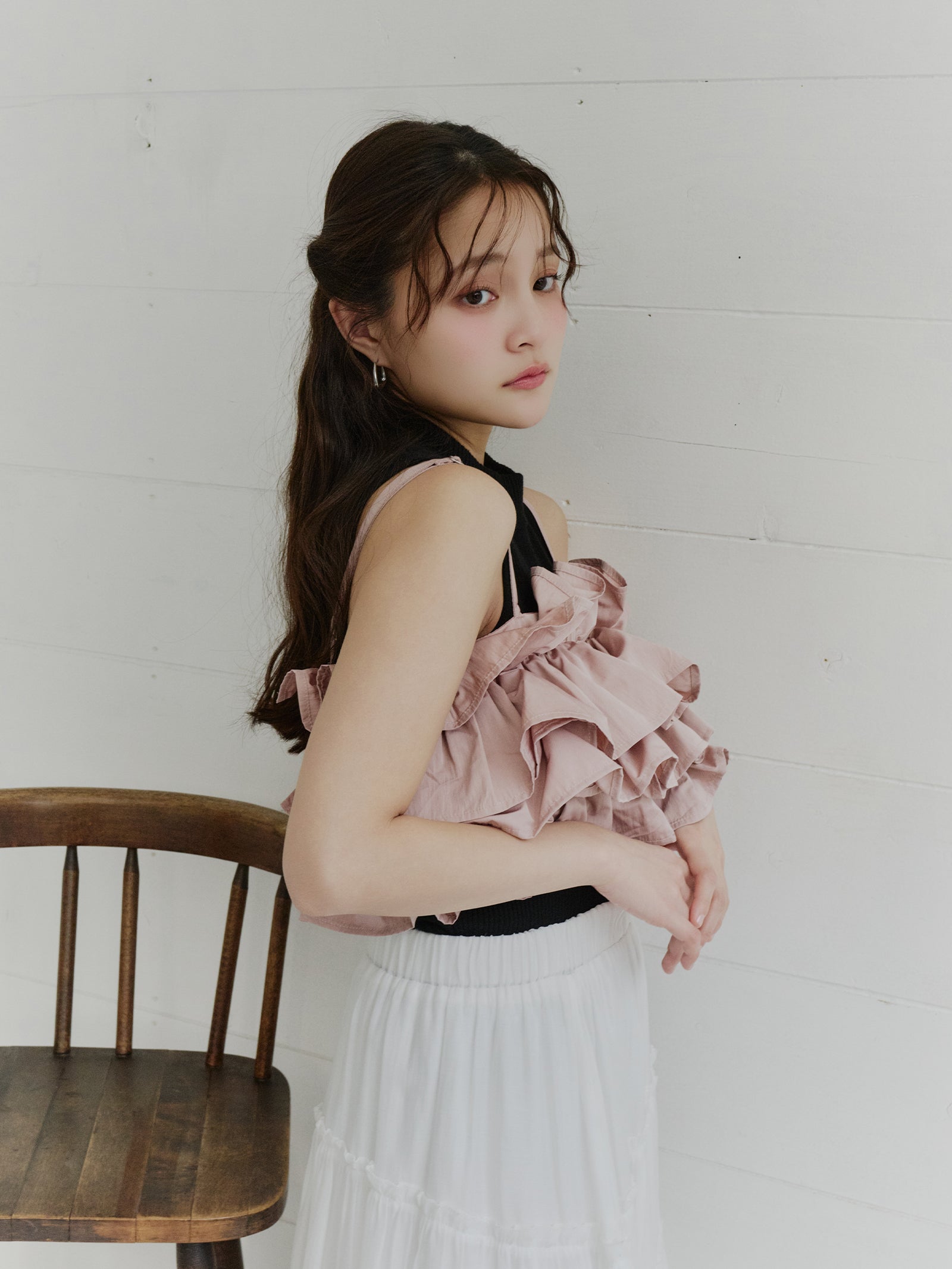 ボリュームフリルビスチェ