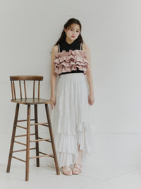 ボリュームフリルビスチェ