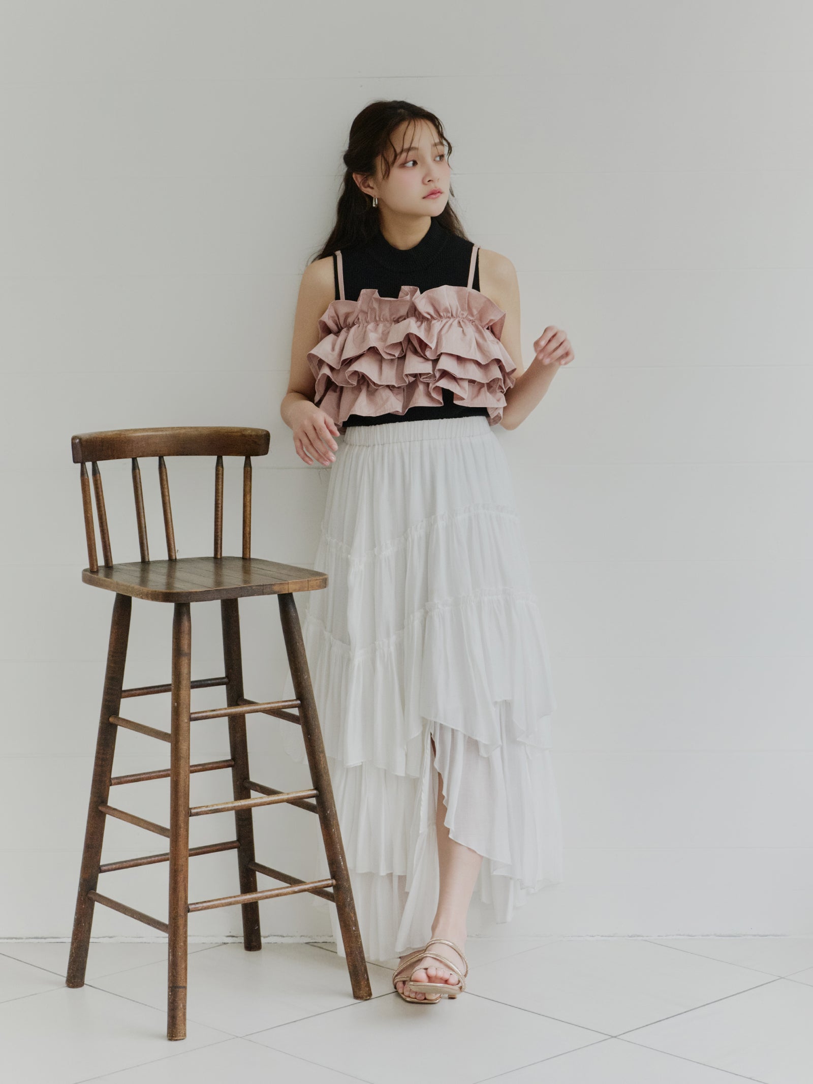 ボリュームフリルビスチェ