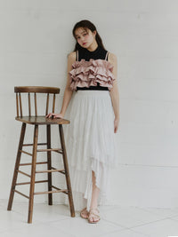 ボリュームフリルビスチェ