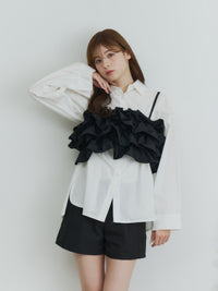 ボリュームフリルビスチェ