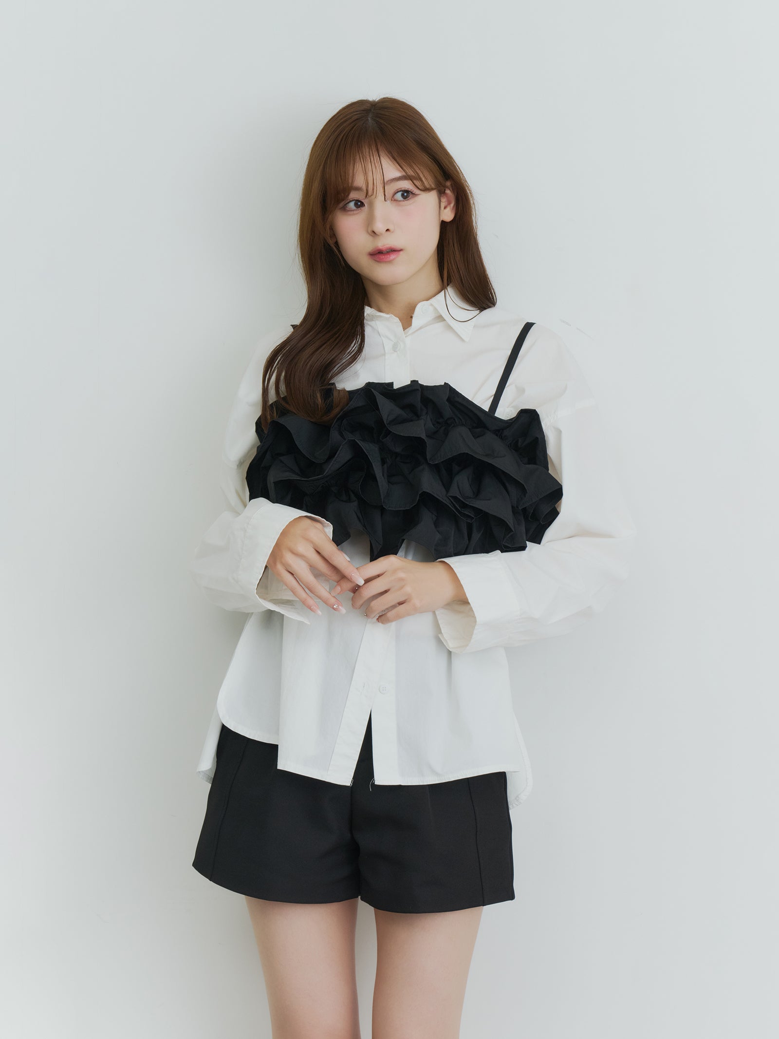 ボリュームフリルビスチェ