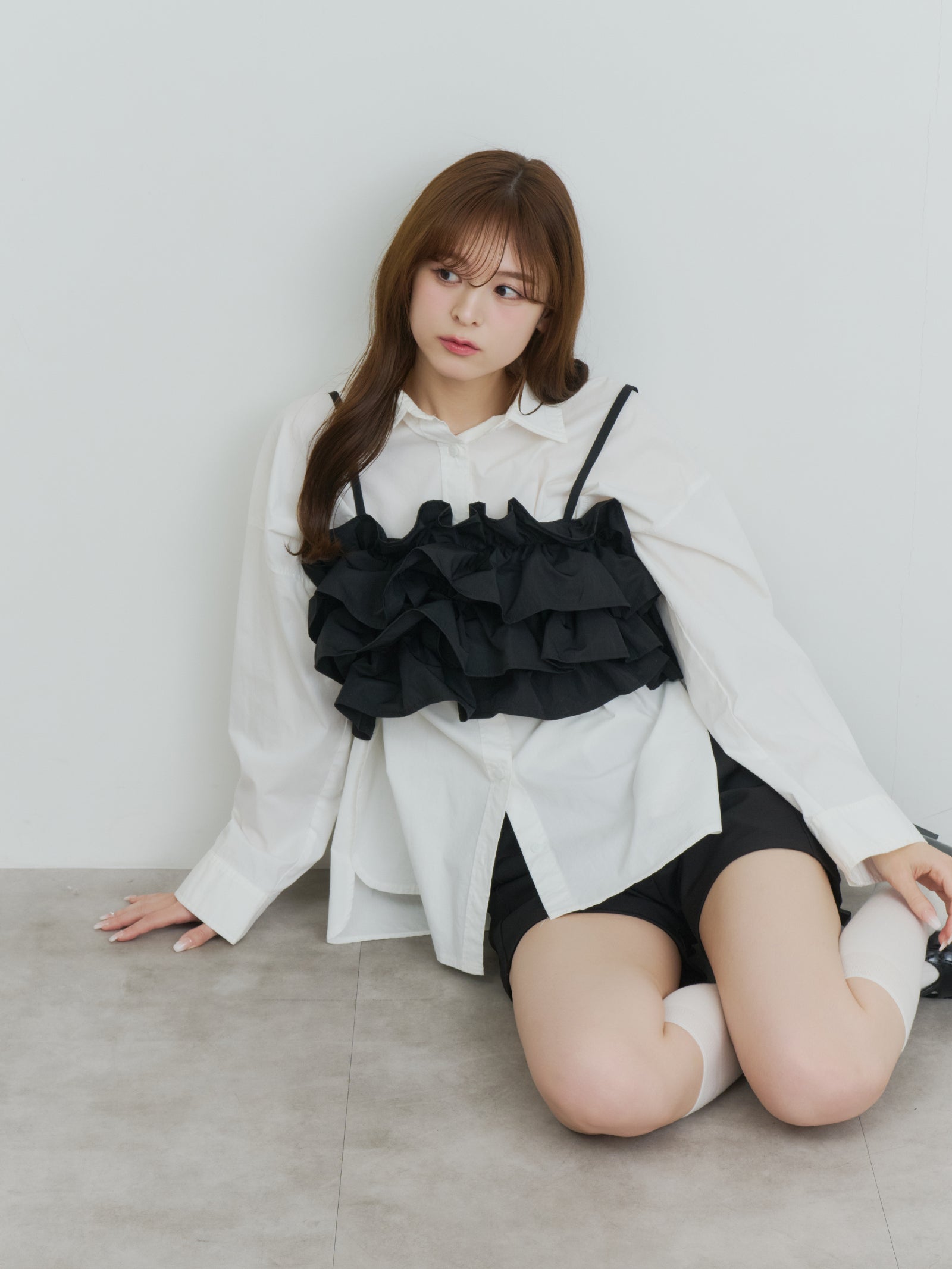 ボリュームフリルビスチェ