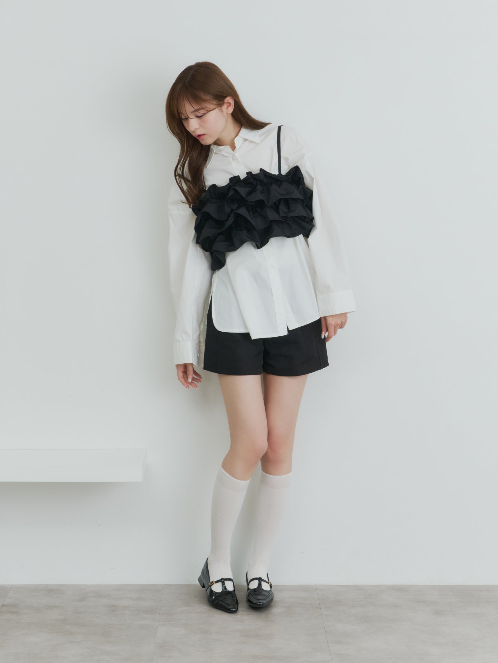 ボリュームフリルビスチェ