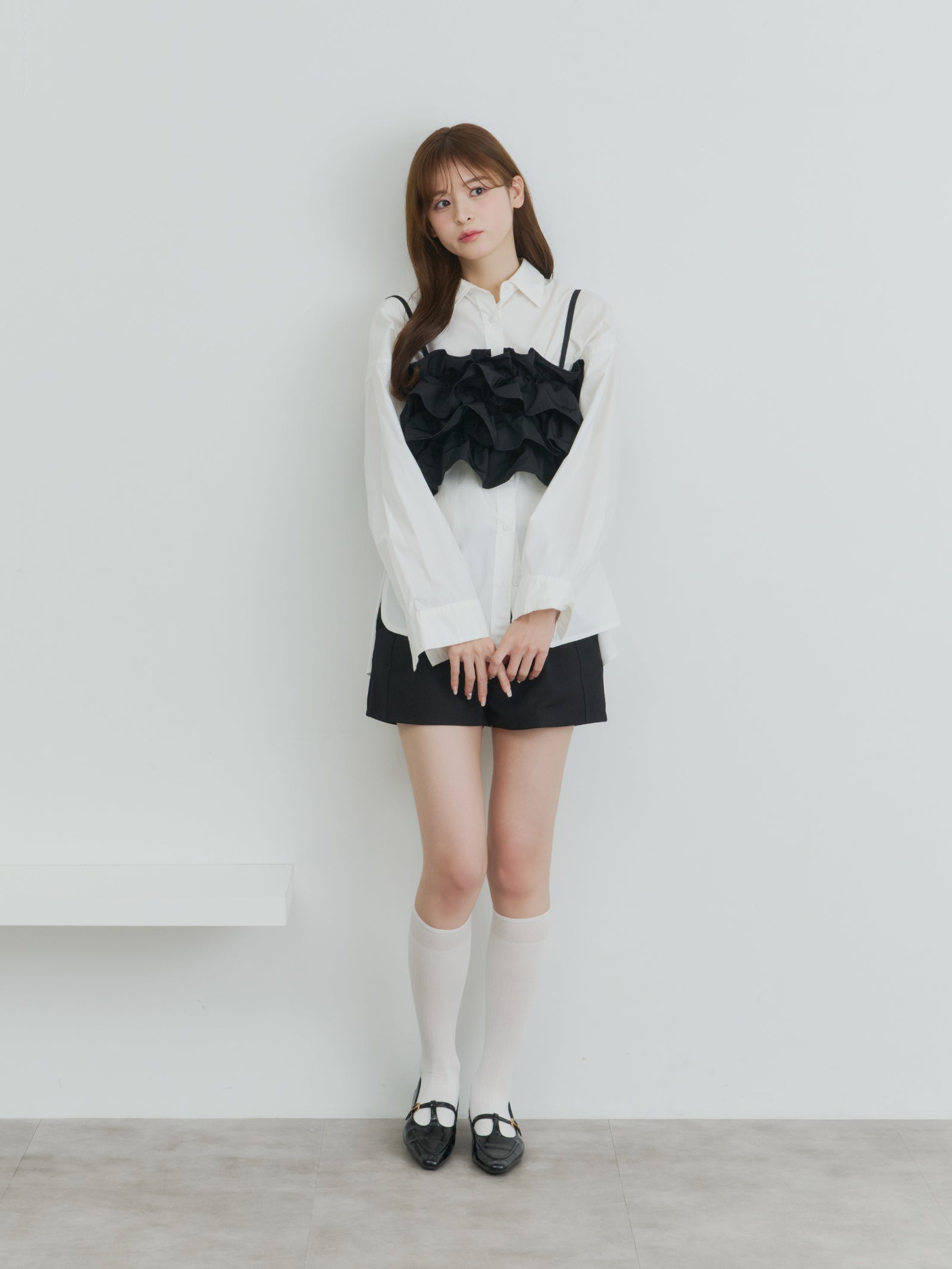 ボリュームフリルビスチェ