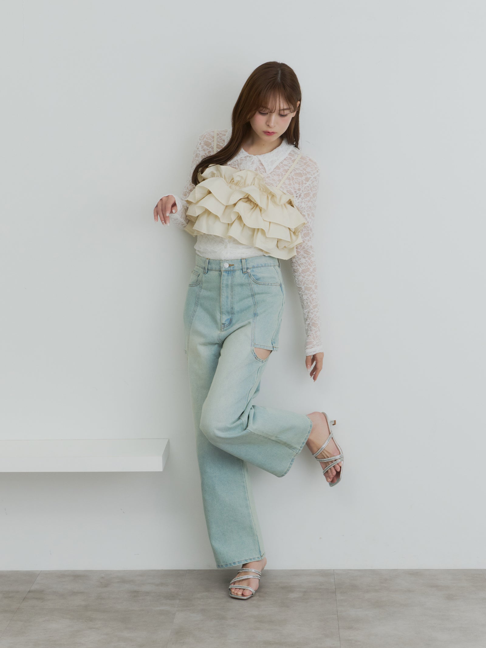 ボリュームフリルビスチェ