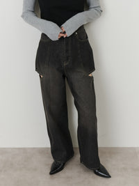 サイドスリットデニム