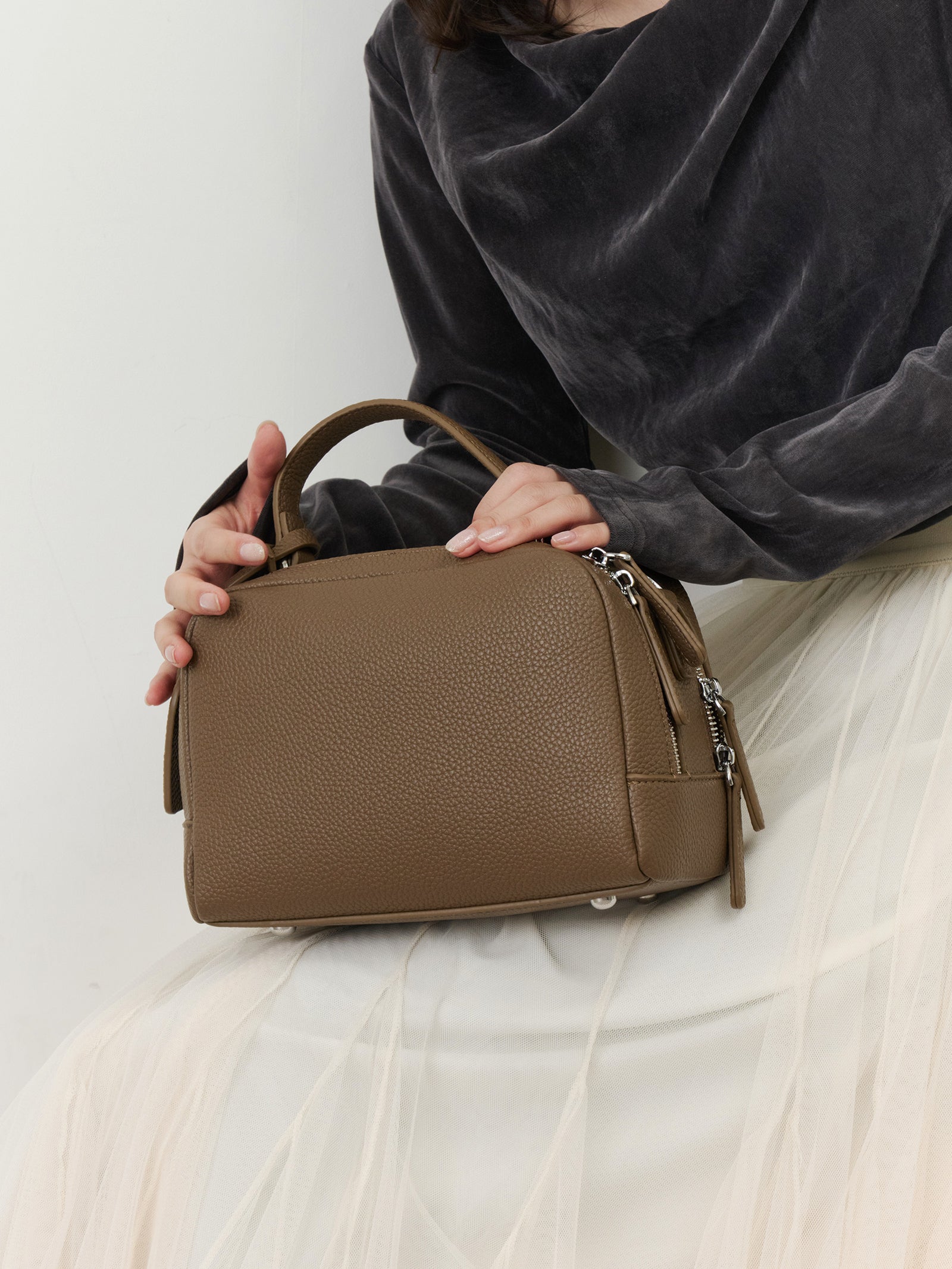 ダブルジップボストンバッグ