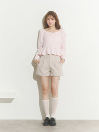 カシュクールシャツブラウス