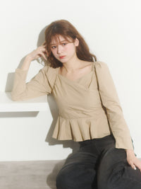 カシュクールシャツブラウス