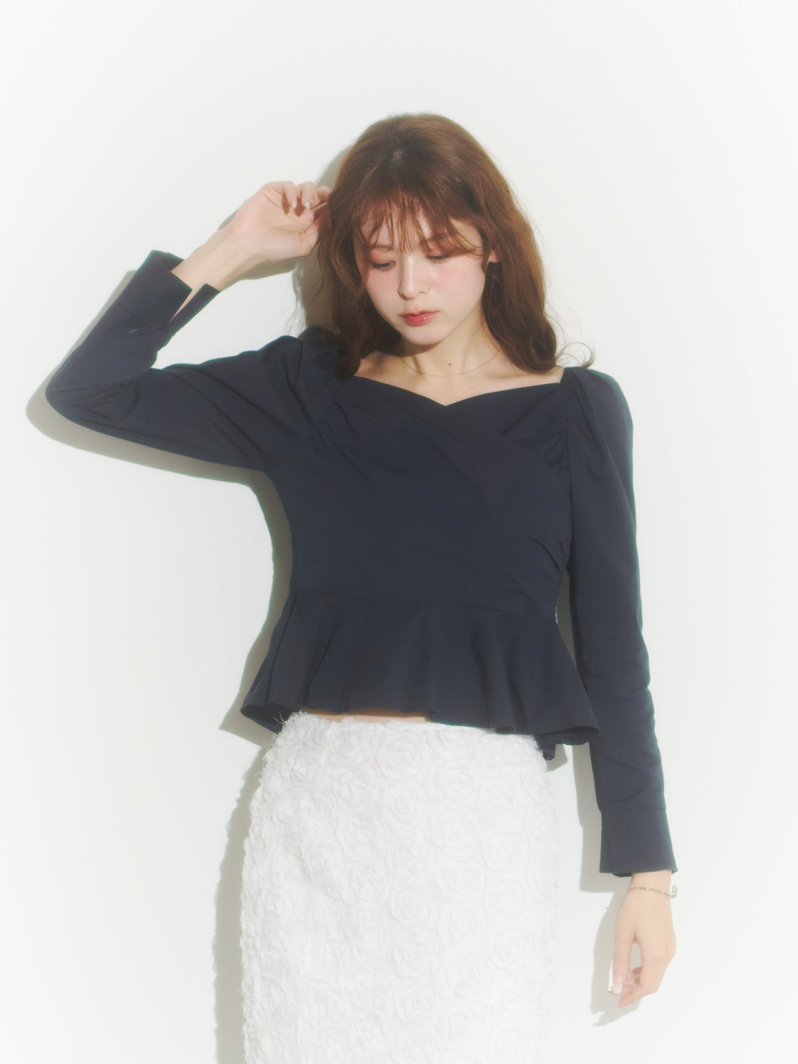 カシュクールシャツブラウス