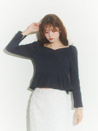 カシュクールシャツブラウス