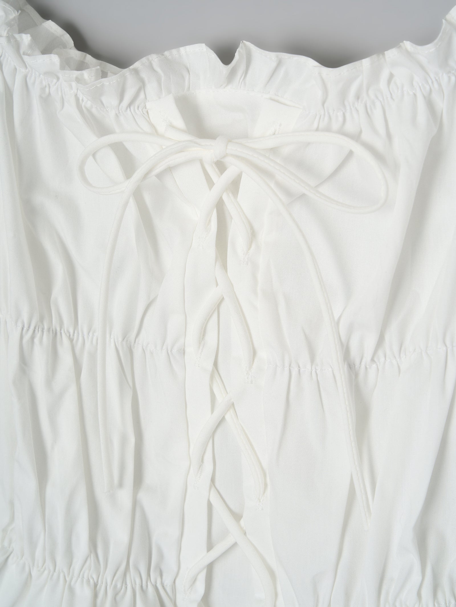 レースアップリボンブラウス