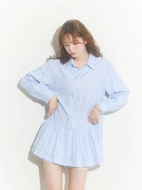 ストライプチュニックワンピース