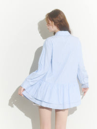 ストライプチュニックワンピース