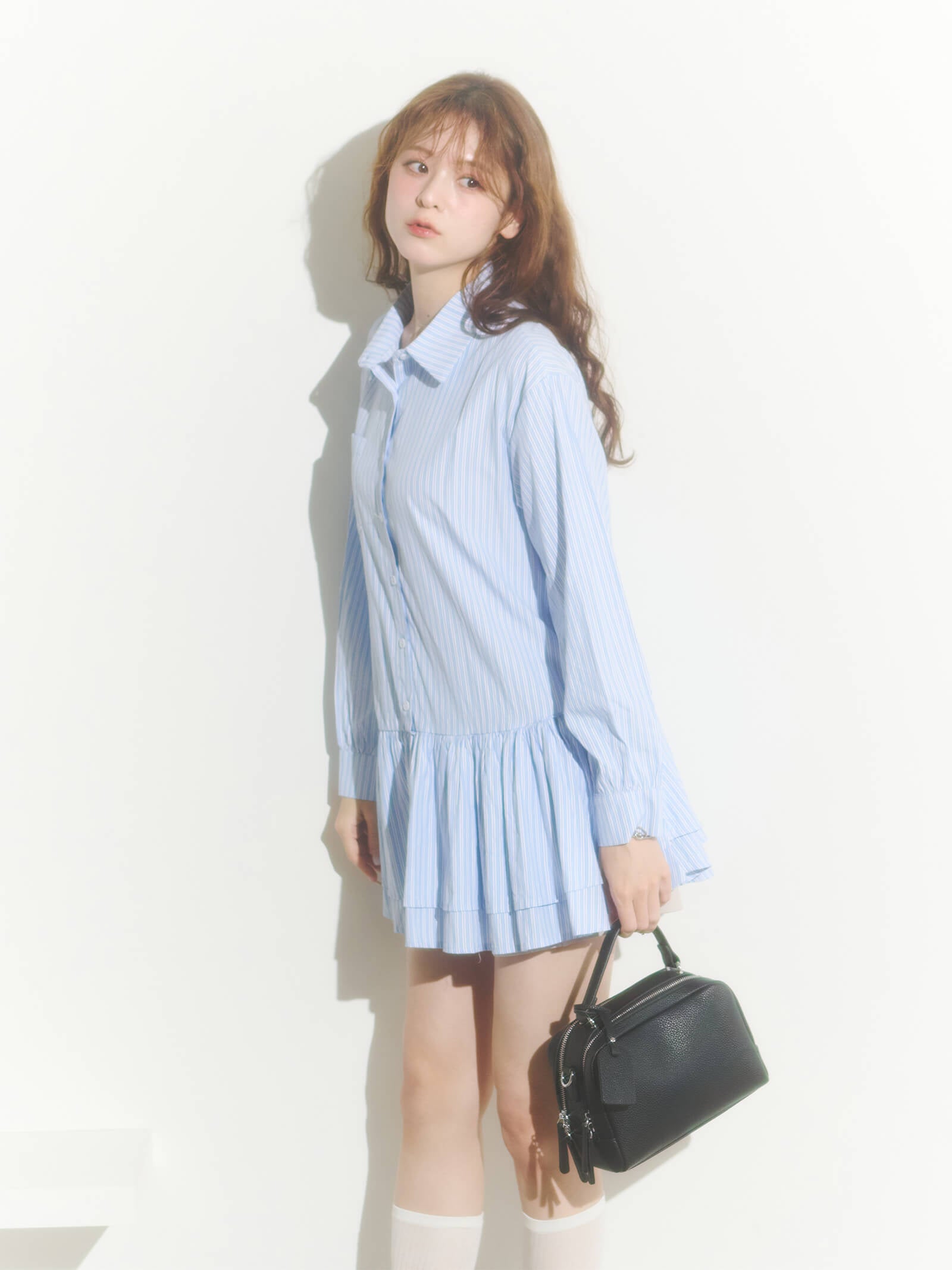 ストライプチュニックワンピース