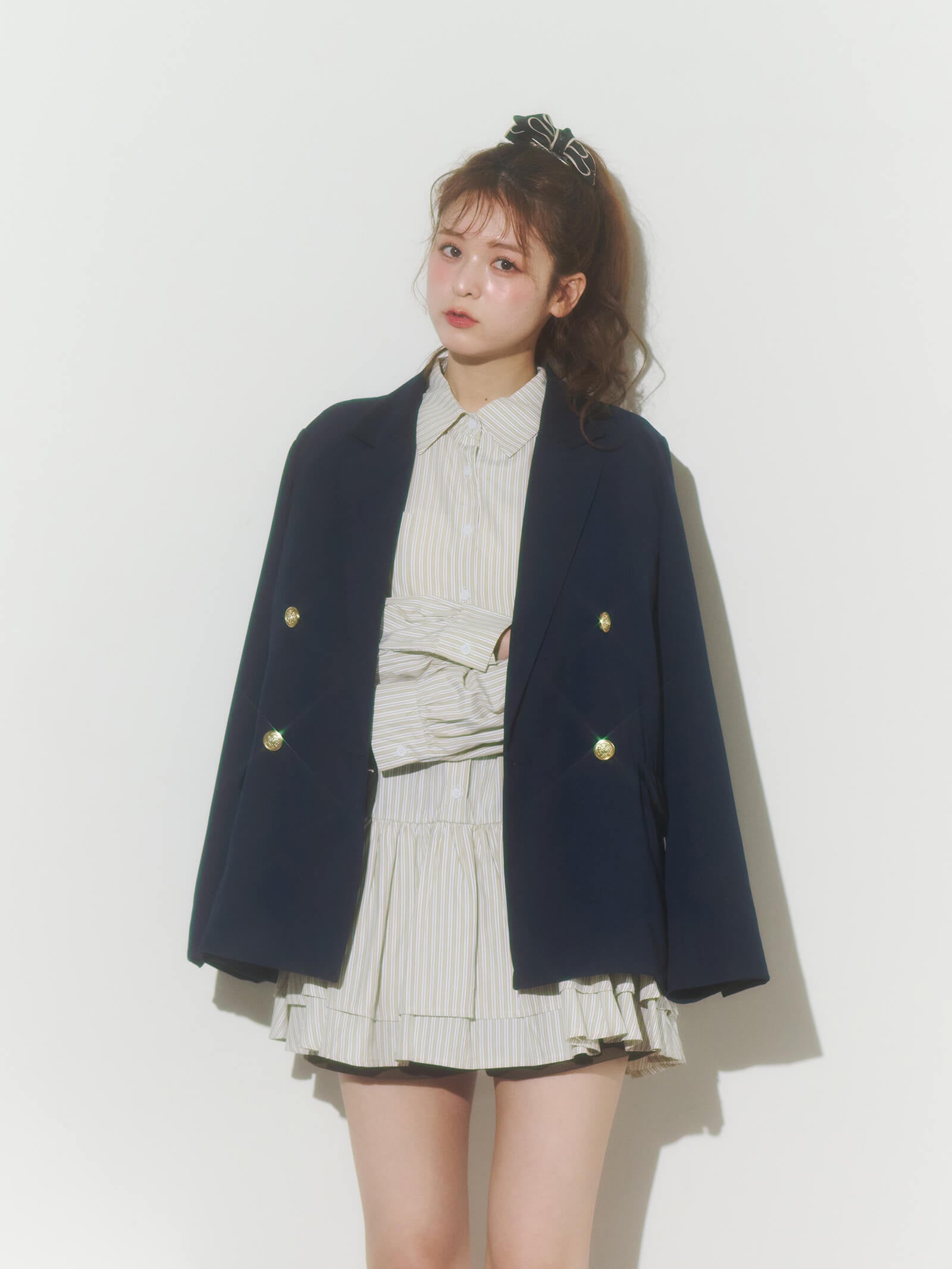 ストライプチュニックワンピース