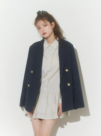 ストライプチュニックワンピース