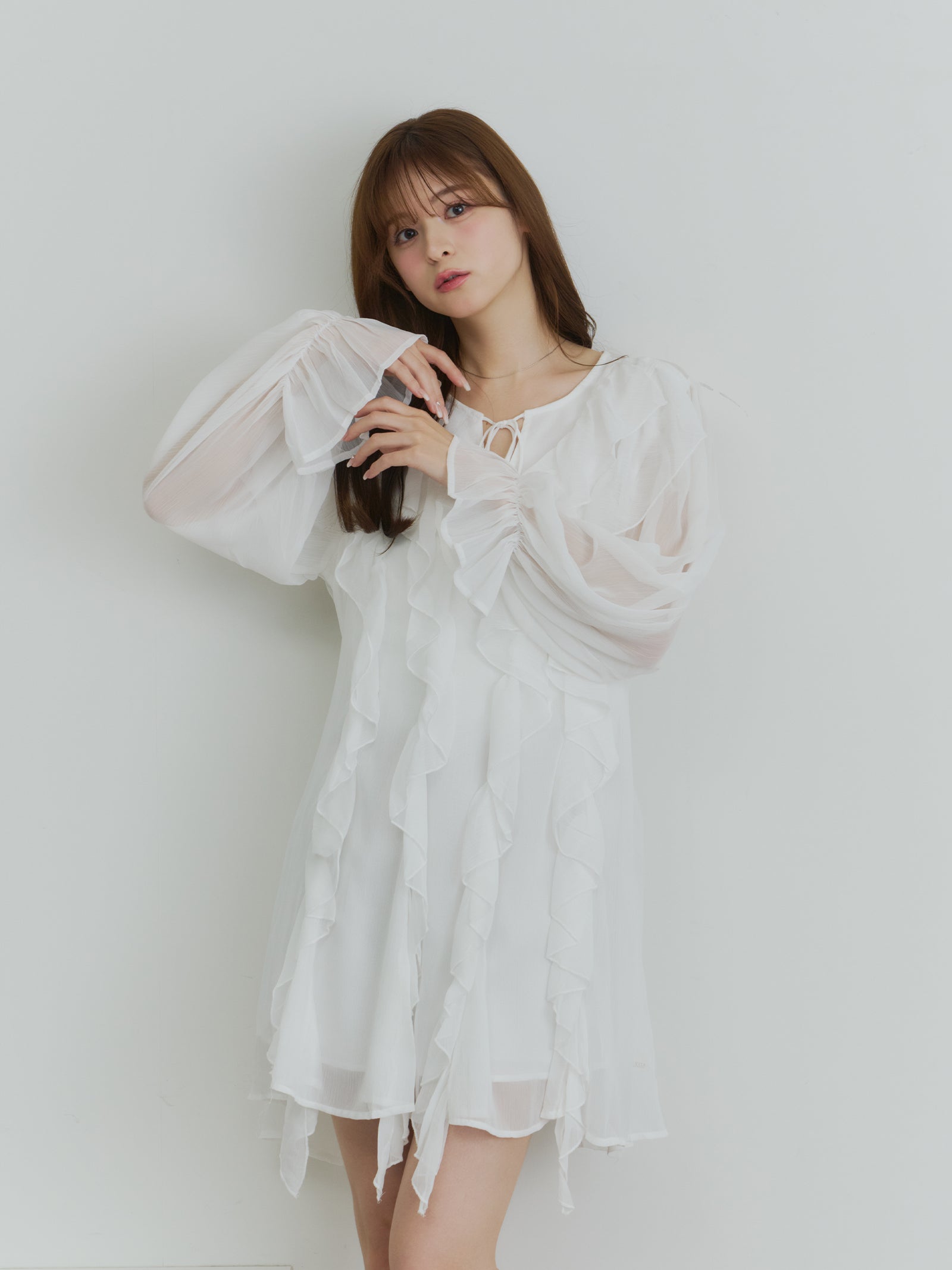 ラッフルチュニックワンピース