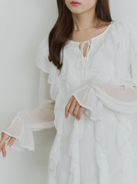 ラッフルチュニックワンピース