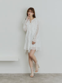 ラッフルチュニックワンピース