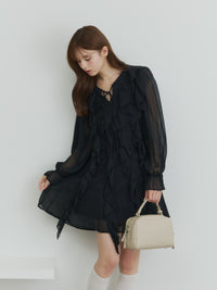 ラッフルチュニックワンピース