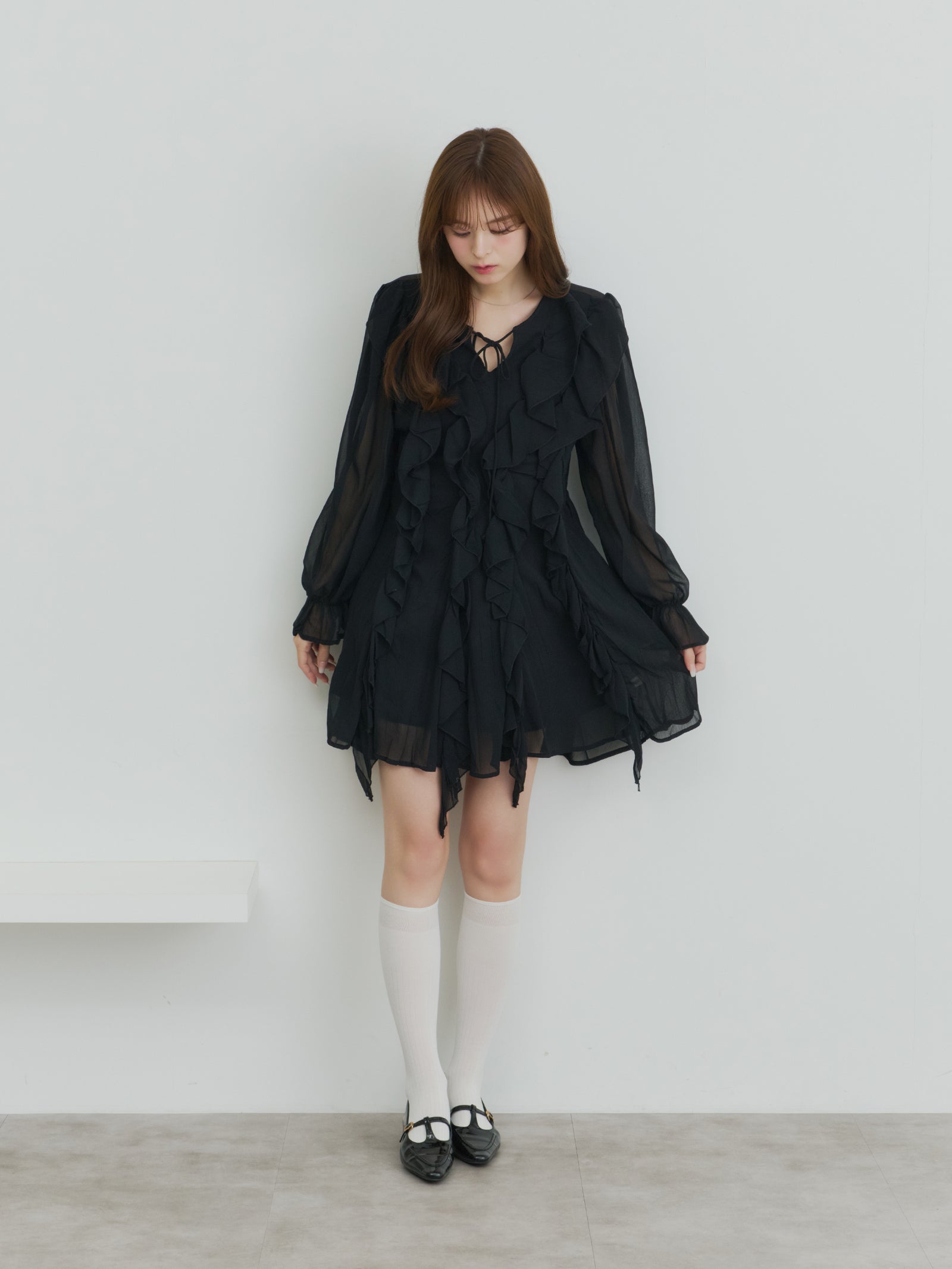 ラッフルチュニックワンピース