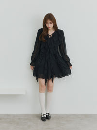 ラッフルチュニックワンピース