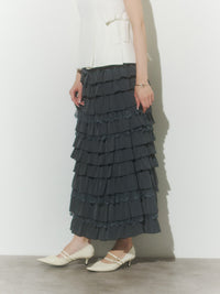 【予約】レースティアードスカート【発送予定日 4月上旬〜4月中旬】