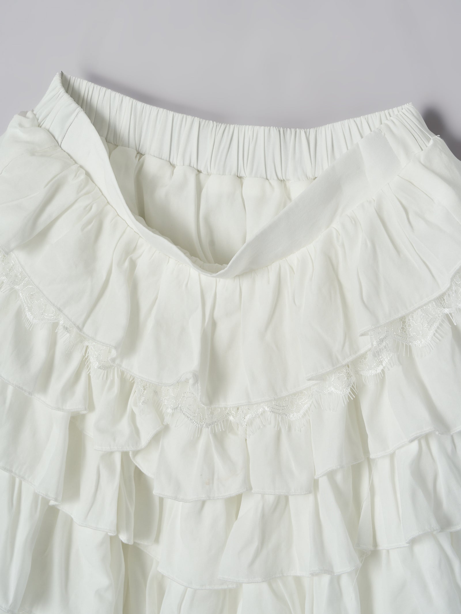 【予約】レースティアードスカート【発送予定日 4月上旬〜4月中旬】