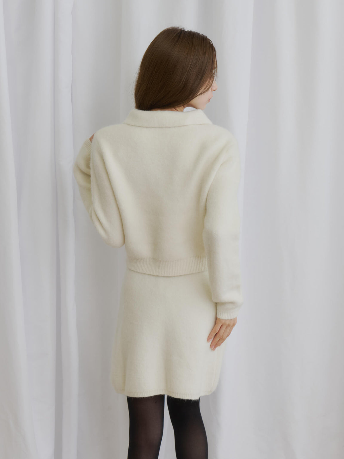 モヘアタッチニットスカート［セットアップ可能］