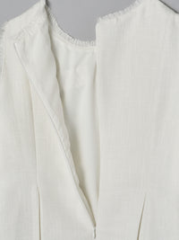 ツイードペプラムリボントップス